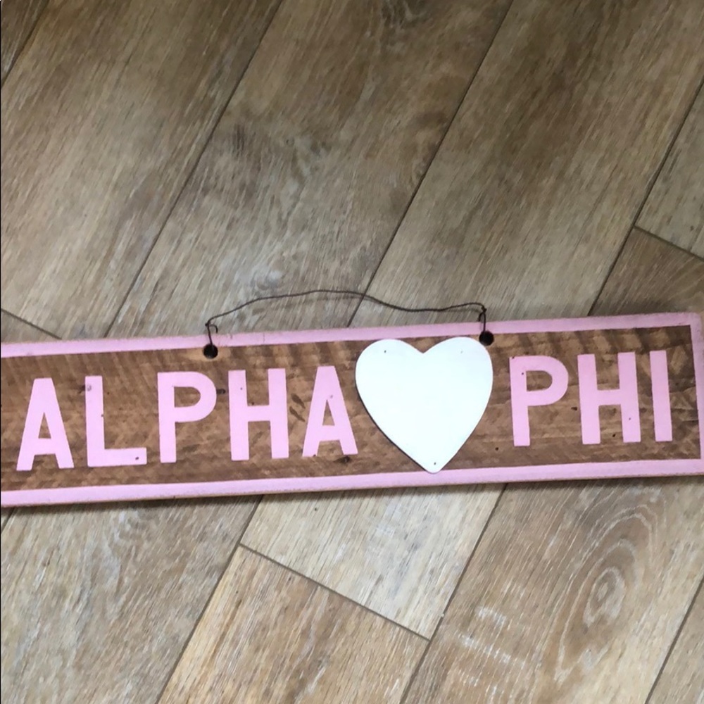 “Alpha Phi” Brandy Melville-Style Wood Sign